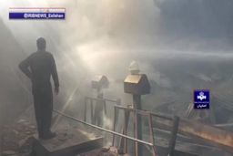 فیلمی از محل سقوط بالگرد در خمینی شهر 