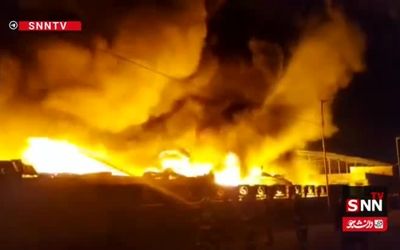 فیلم آتش سوزی مهیب در آبادان