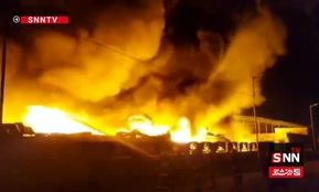 فیلم آتش سوزی مهیب در آبادان