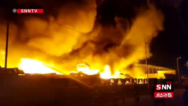 فیلم آتش سوزی مهیب در آبادان