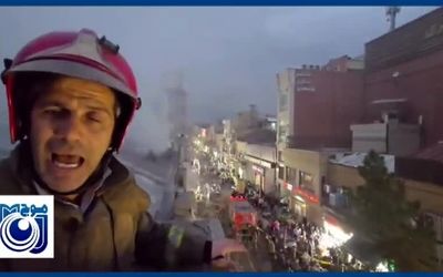 فیلم آتش سوزی در انبار کالا در لاله زار